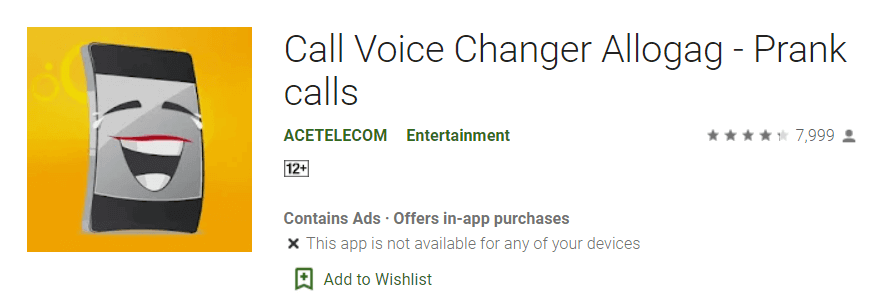 Call Voice Changer Allogag Prank Calls